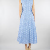 Abito Celeste in tessuto jacquard floreale MSEGAMBERO 2 MAX MARA STUDIO 