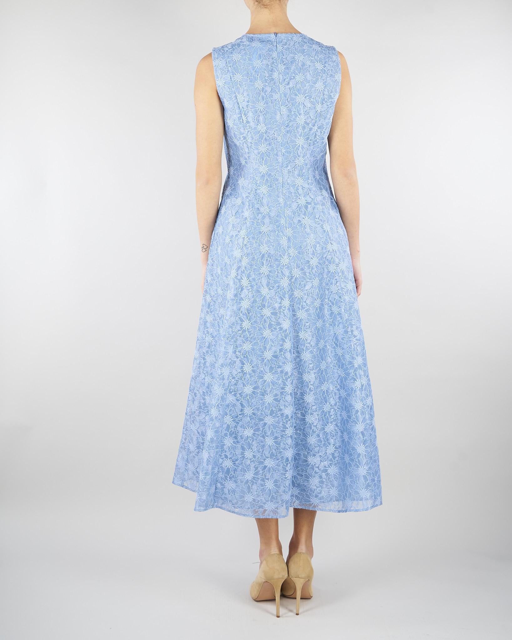 Abito Celeste in tessuto jacquard floreale MSEGAMBERO 2 MAX MARA STUDIO 