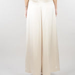 Pantalone Champagne in satin wide leg SS260349 36 ELEH 