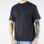 T-shirt Blu in cotone con stampa sul retro TH1750 350 LACOSTE 