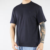 T-shirt Blu in cotone con stampa sul retro TH1750 350 LACOSTE 