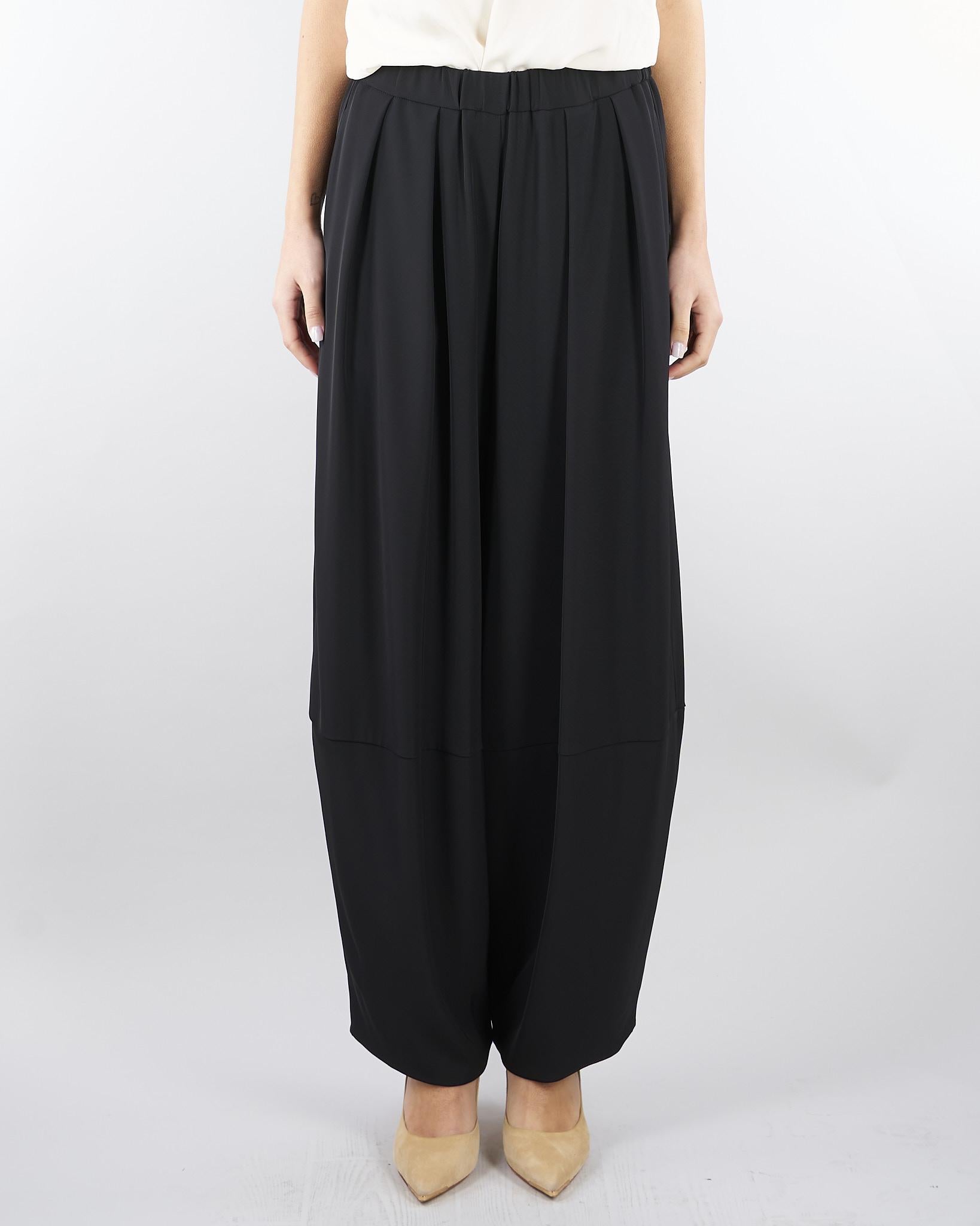 Pantalone Nero Balloon M6PF00 100 MEIMEIJ 