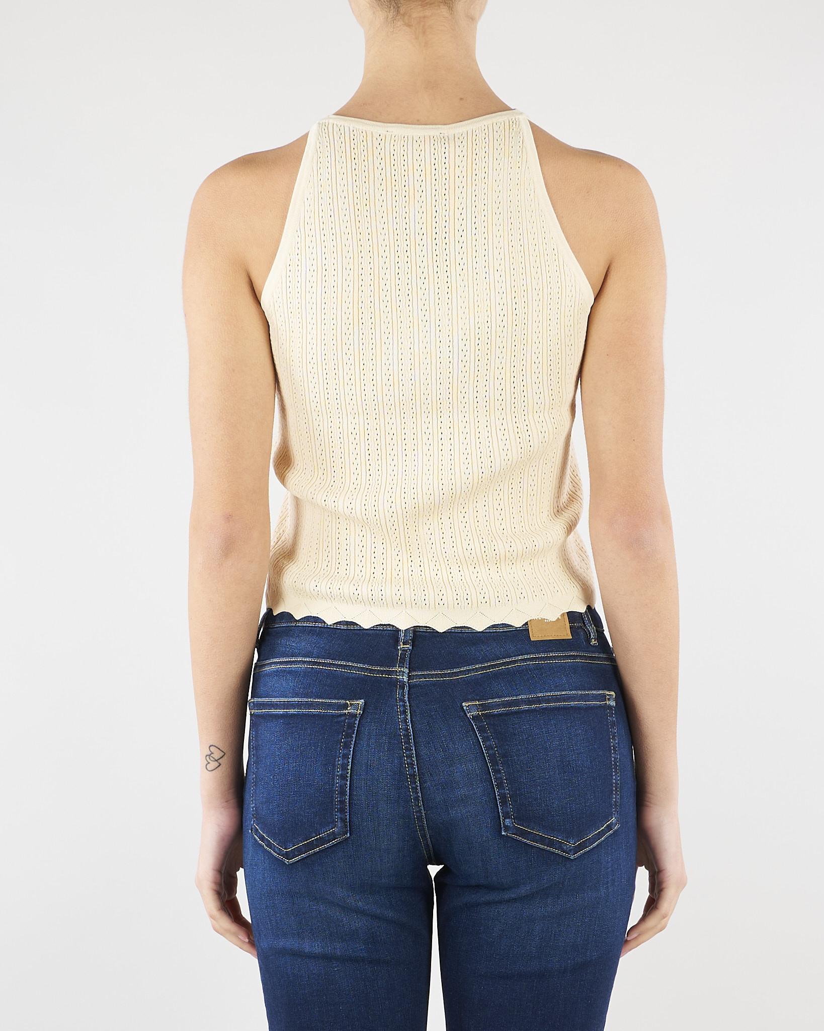 Top Mimosa Crema in maglia MIMOSA 690 NENETTE 