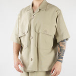 Camica Sabbia Oversize in puro cotone e lino CA3635 55 I'M BRIAN 