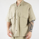 Camica Sabbia Oversize in puro cotone e lino CA3635 55 I'M BRIAN 