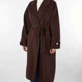 Cappotto Coffee in panno di lana double CP68D56E2 EA3 ELISABETTA FRANCHI 