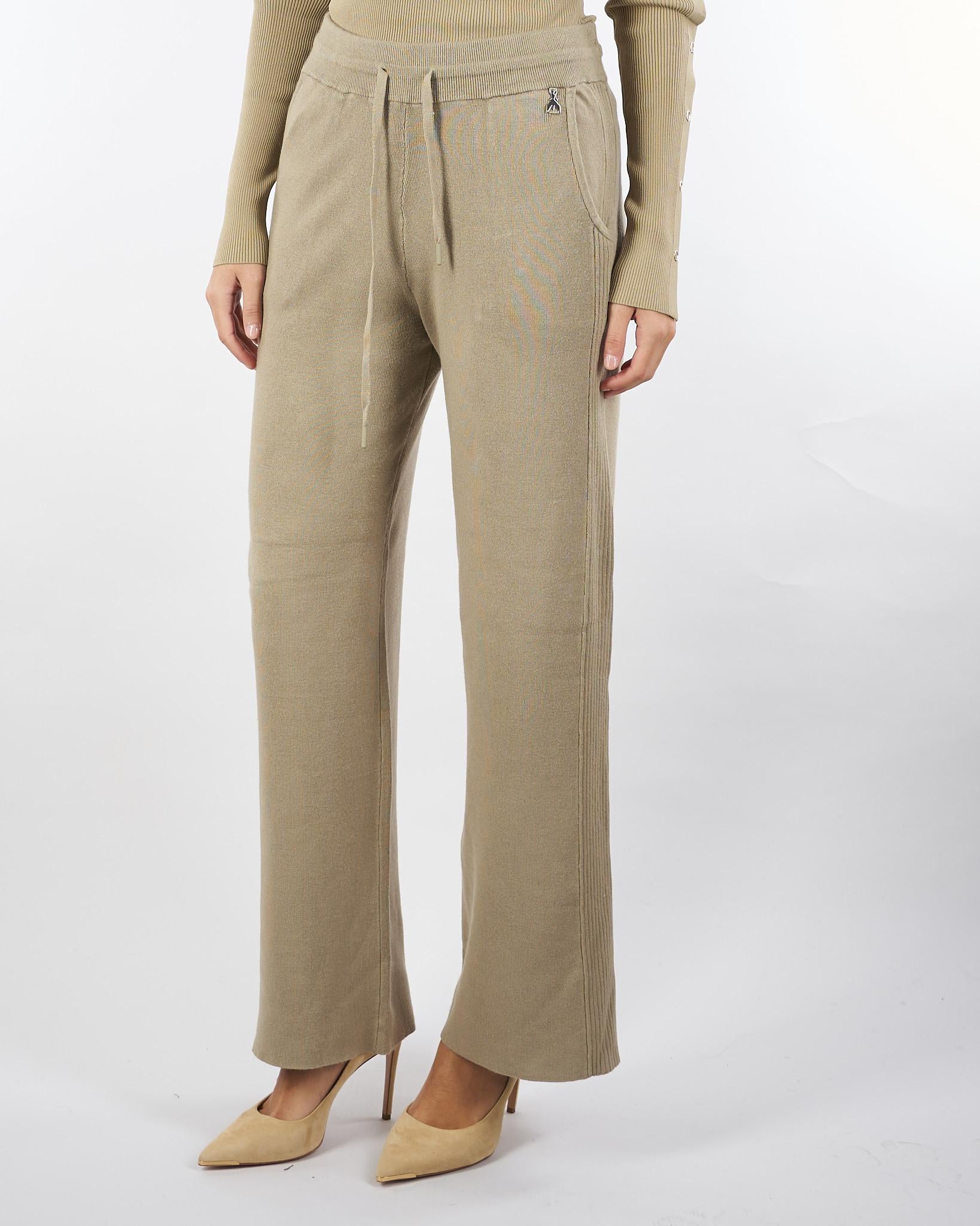 Pantalone cropped Beige in maglia 2P1704K207 B848 PATRIZIA PEPE 