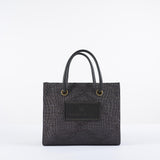 Tote piccola Nero in rafia jacquard