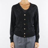 Cardigan Nero in lana con cristalli MK26B56E2 188 ELISABETTA FRANCHI 