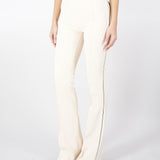 Pantaloni Burro-Nero in crêpe con piping a contrasto