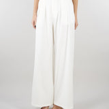 Pantalone Bianco wide leg con elastico SS260084 1 ELEH 