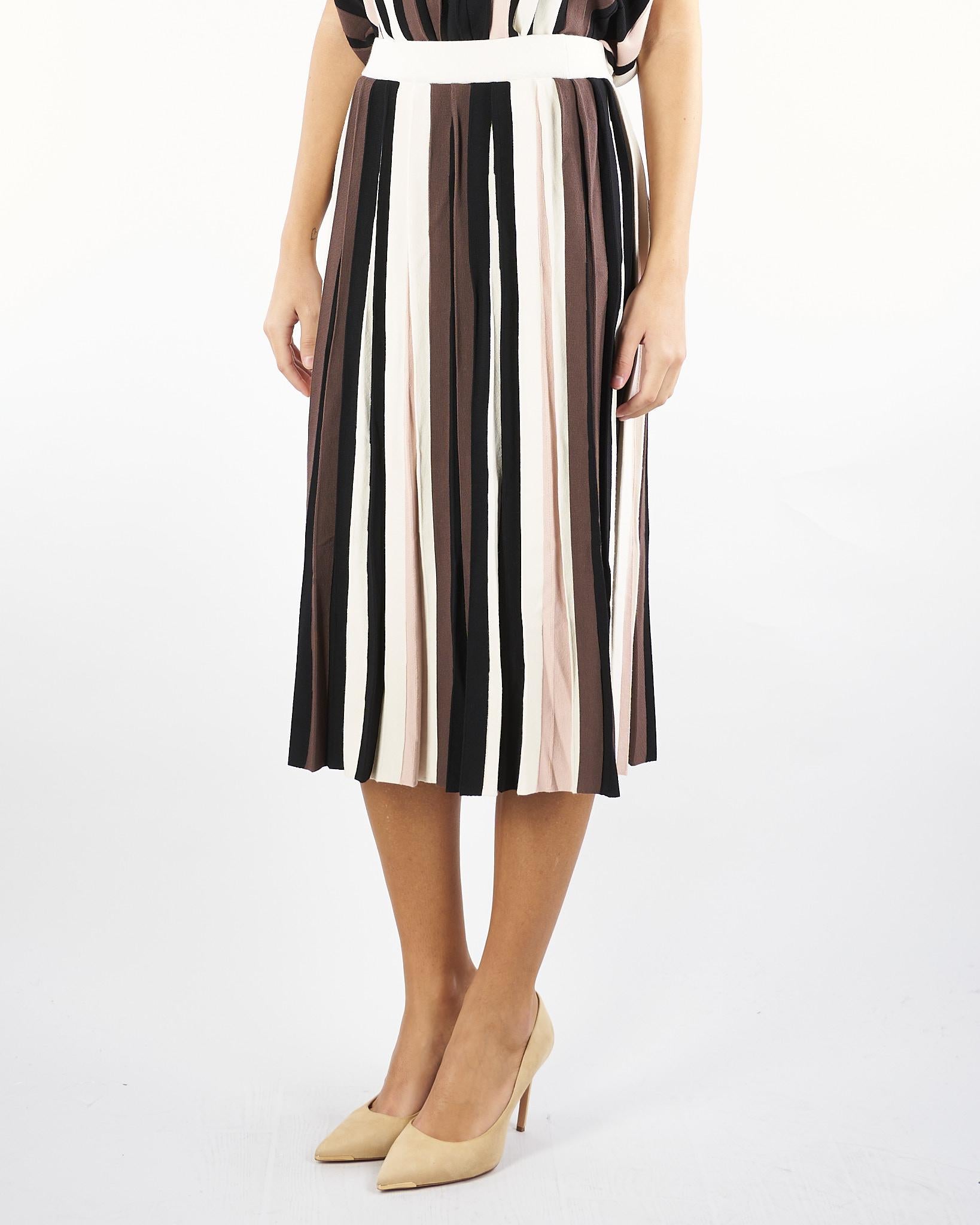 Gonna Multicolor in viscosa plissé PLEIADI 17 MAX MARA WEEKEND 