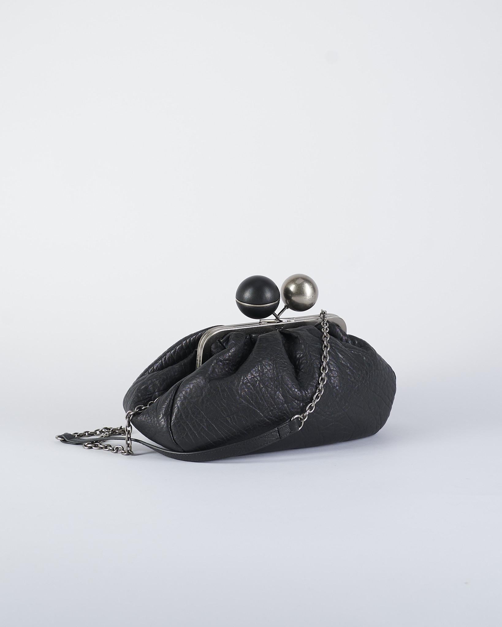 Borsa Nero Pasticcino Bag medium in nappa LECITO 2 MAX MARA WEEKEND 