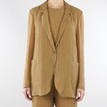 Giacca Tabacco monopetto in voile lyocell GI0962460238 024 SEVENTY 