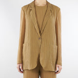 Giacca Tabacco monopetto in voile lyocell GI0962460238 024 SEVENTY 