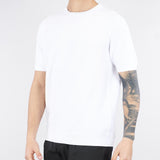 Maglia Bianco jacquard in cotone ice crèepe