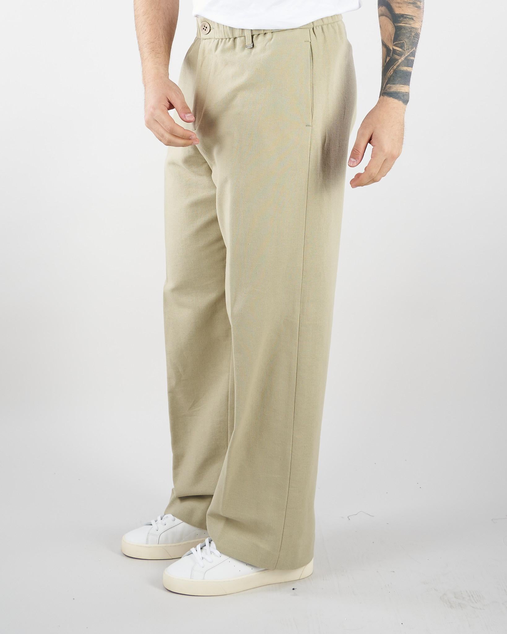 Pantalone Sabbia wide leg con fondo ampio PA3709 55 I'M BRIAN 