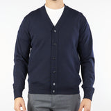Cardigan Blu in pura lana merinos finezza 16 A005F001 6462 PAOLO PECORA 