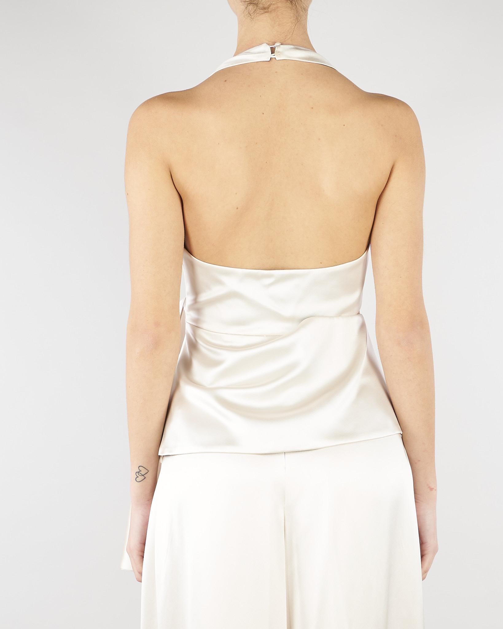 Top Champagne in satin con fiocco SS260348 36 ELEH 