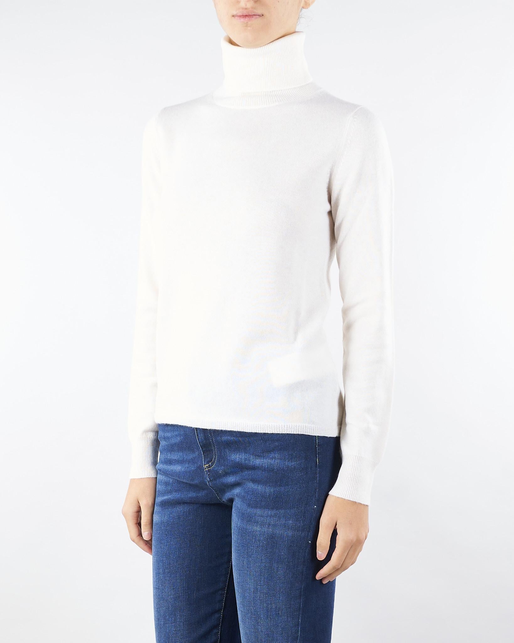 Maglia Panna collo alto in lana e cachemire EDUCATA 1 MAX MARA STUDIO 