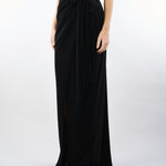 Gonna Nero in velluto con fiocco AT301 99 ATELIER LEGORA 