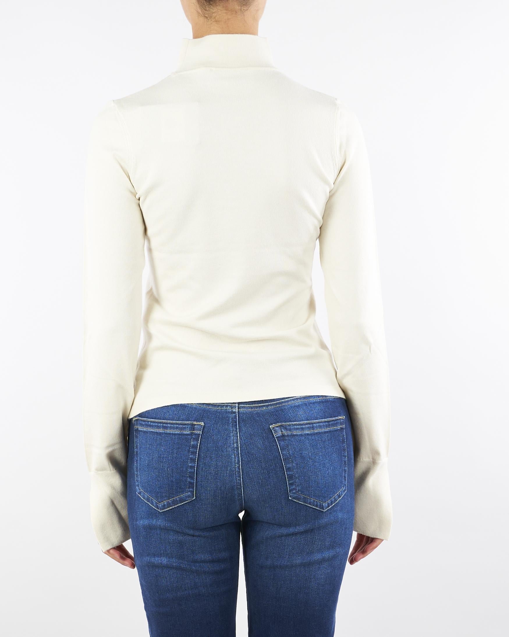 Maglia lupetto Panna in viscosa stretch RF5271MA41R 14300 BLUGIRL 