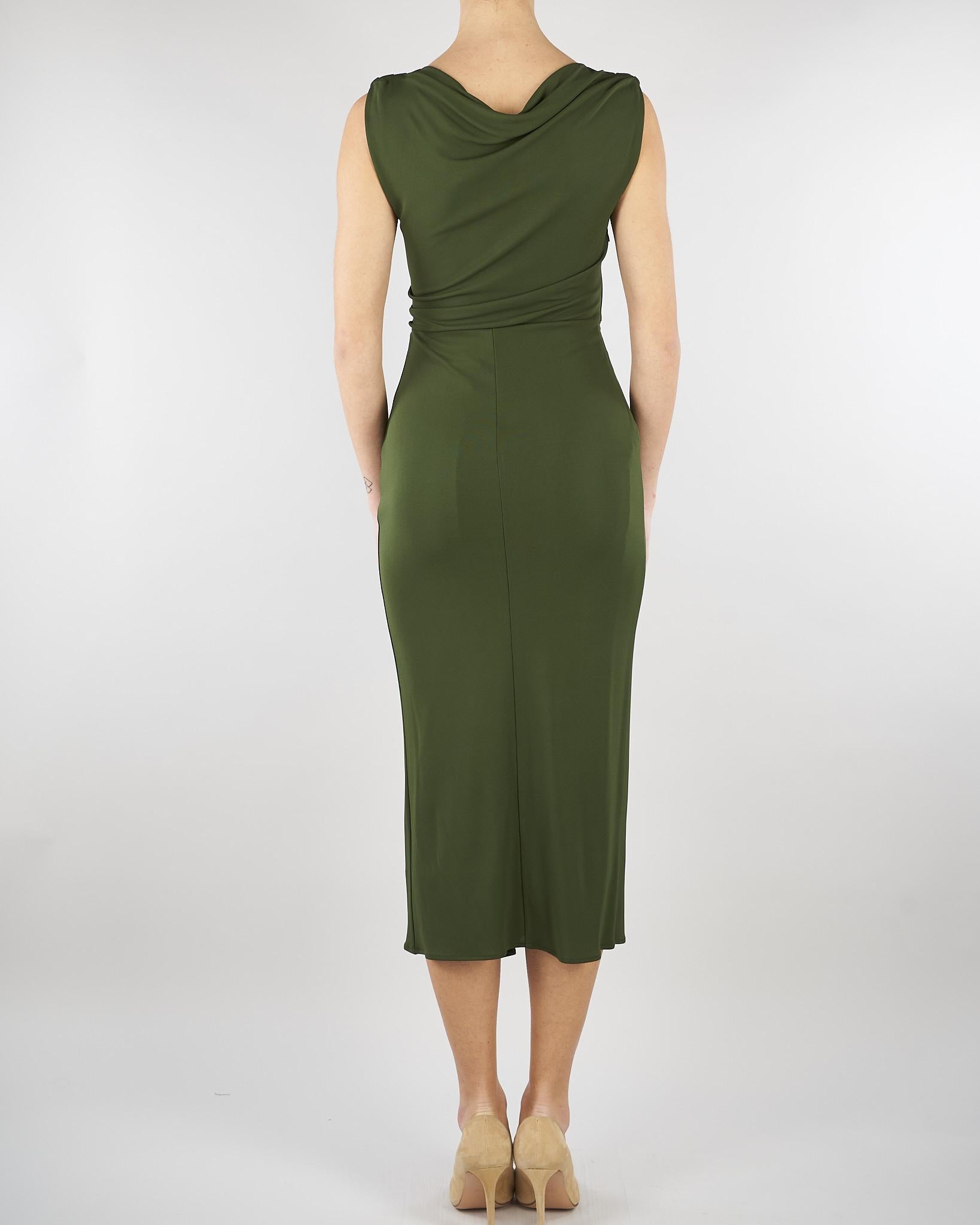 Abito Verde midi in jersey di viscosa MSTAUREO 1 MAX MARA STUDIO 