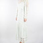 Abito lungo Verde Acqua in pizzo a righe TP2542 13162 TWIN SET 