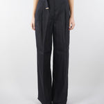 Pantalone Nero in tela di lino MSTMATERIA 35 MAX MARA STUDIO 