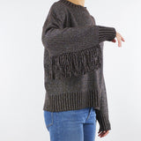 Maglia Moro in lurex con dettaglio frange sotto le maniche C8275785 6 CLIPS 