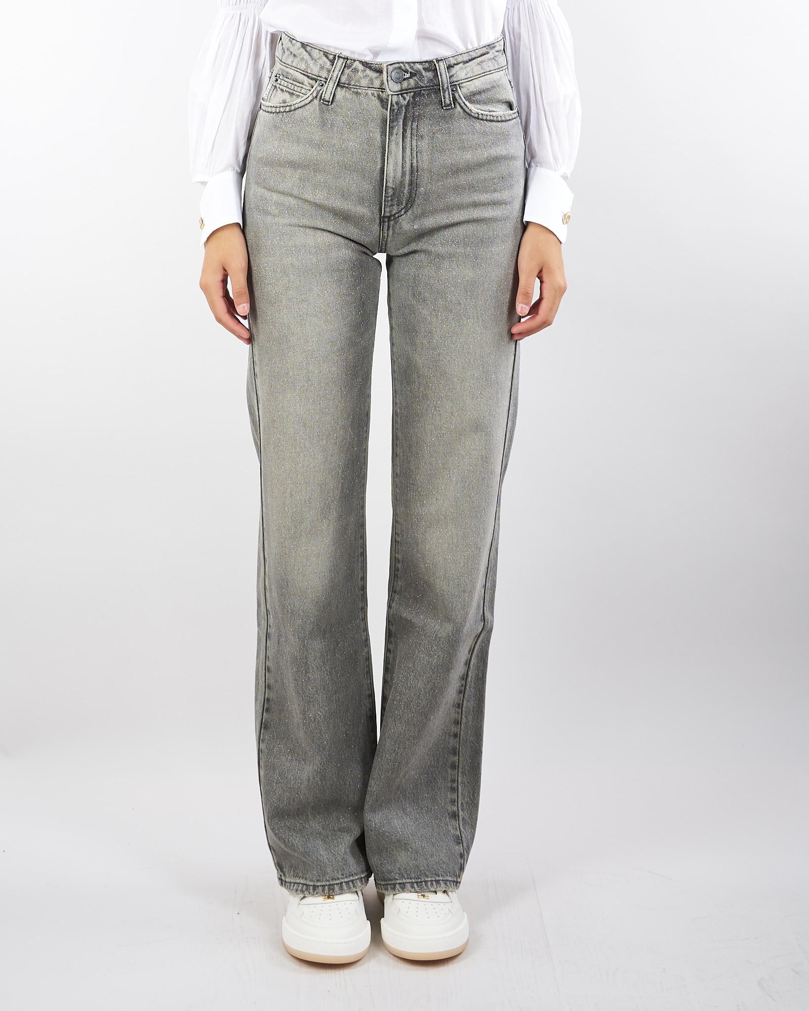 Jeans Zeno Grigio con Glitter DF5051 90 VICOLO 