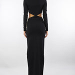 Abito Nero Red Carpet in maglia con snake gioiello AM24S56E2 110 ELISABETTA FRANCHI 