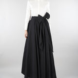 Abito Nero-Bianco con camicia e gonnellone AT126 85 ATELIER LEGORA 