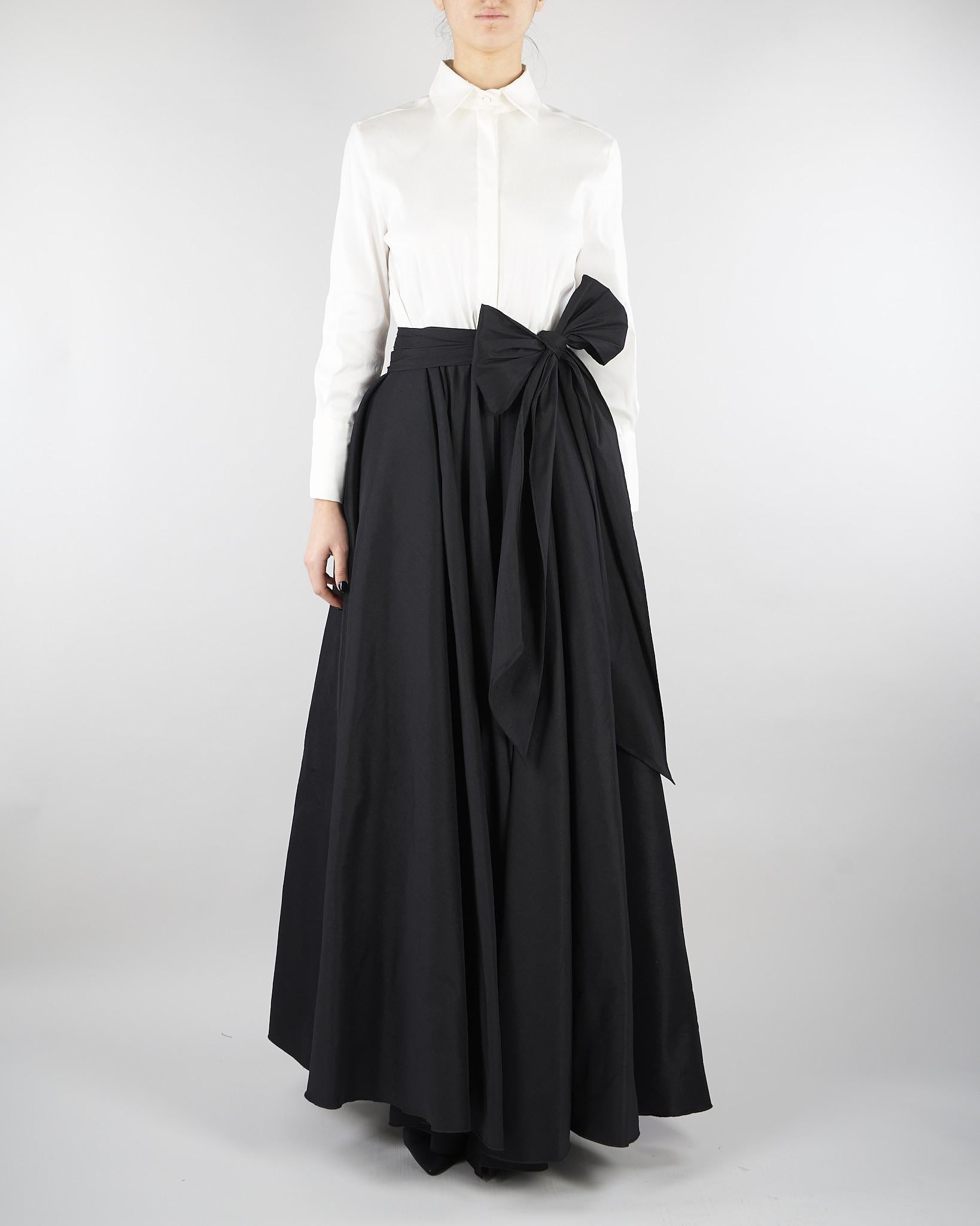 Abito Nero-Bianco con camicia e gonnellone AT126 85 ATELIER LEGORA 