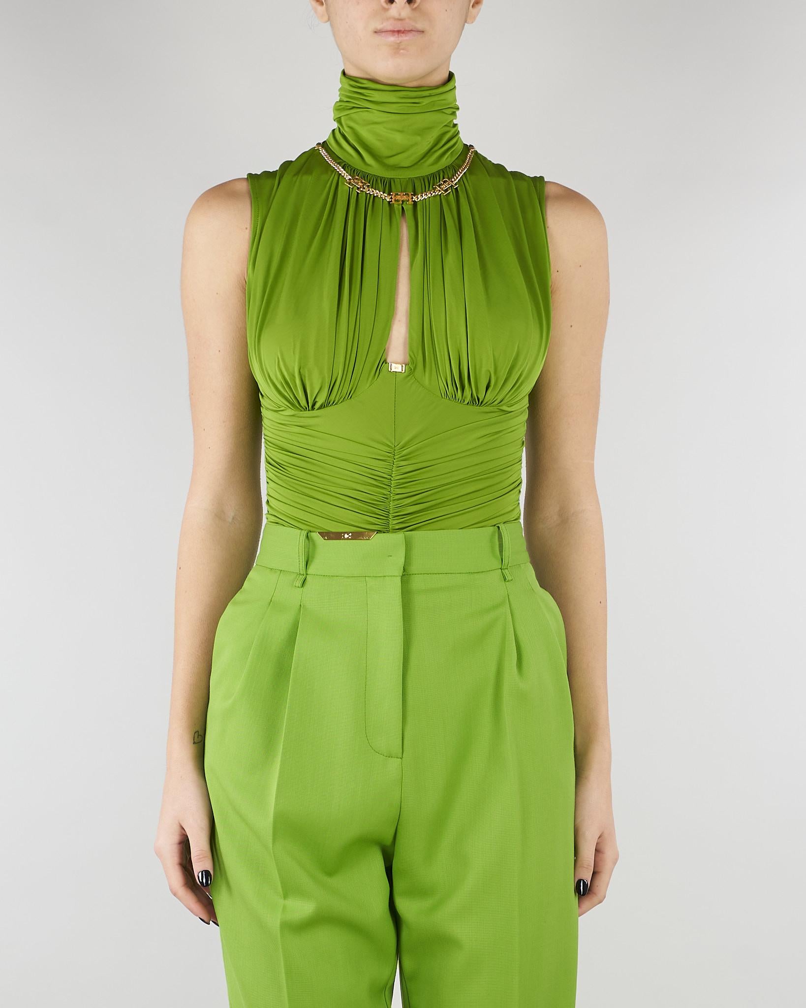 Body Aloe in jersey crêpe leggero con dettaglio gioiello BO01661E2 EV3 ELISABETTA FRANCHI 