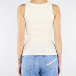 Top Burro in maglia con logo TK80B61E2 193 ELISABETTA FRANCHI 