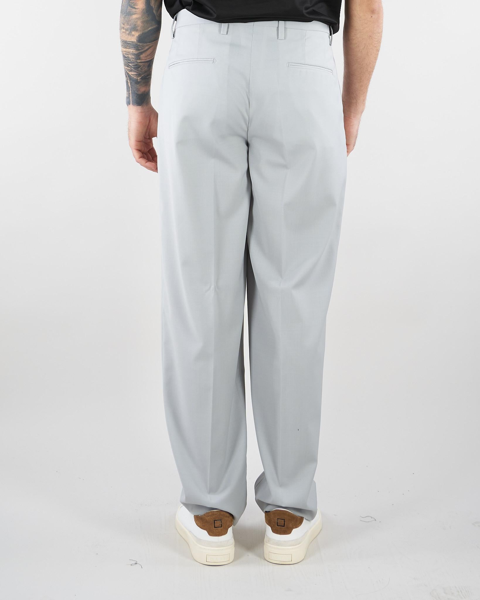 Pantalone Grigio in fresco lana con pences Relaxed fit PAU3DICI041 98 3DICI 