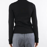 Maglia Nero Fitted con strass RF5114MS99E 22222 BLUGIRL 