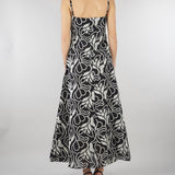 Slip dress Nero-Bianco in mussola ricamata PBPCAMINO 6 PENNY BLACK 