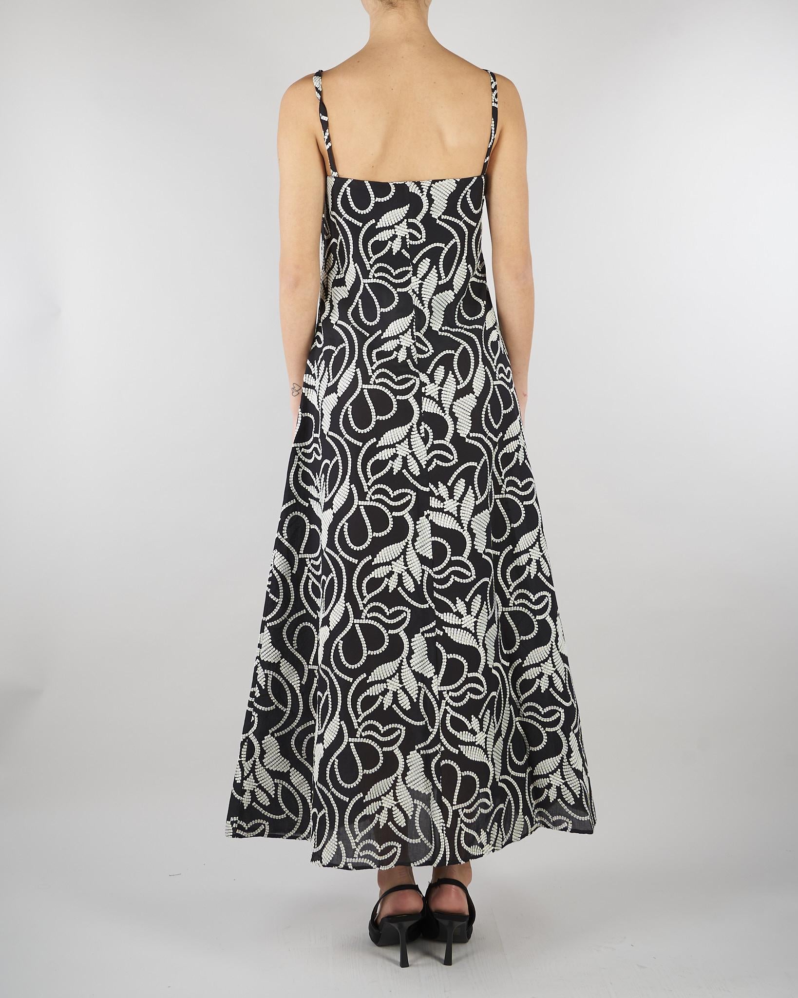 Slip dress Nero-Bianco in mussola ricamata PBPCAMINO 6 PENNY BLACK 