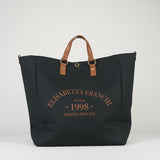 Tote Nero-Cuoio in canvas BS14A62E2 B58 ELISABETTA FRANCHI 
