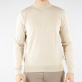 Maglia Beige in puro cotone extrafine A001F100 1420 PAOLO PECORA 