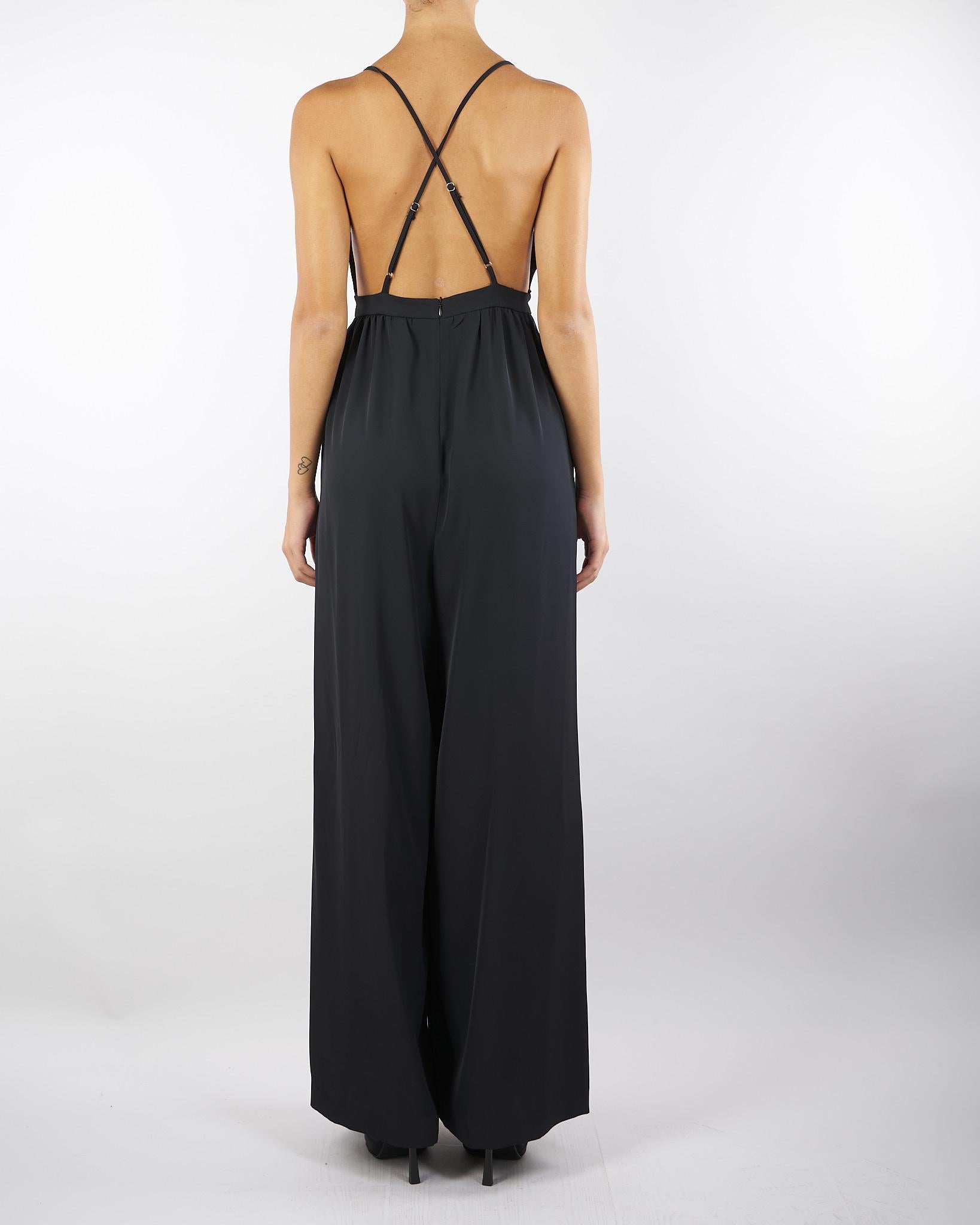 Tuta Nero con spalline ad incrocio TF0362 99 VICOLO 