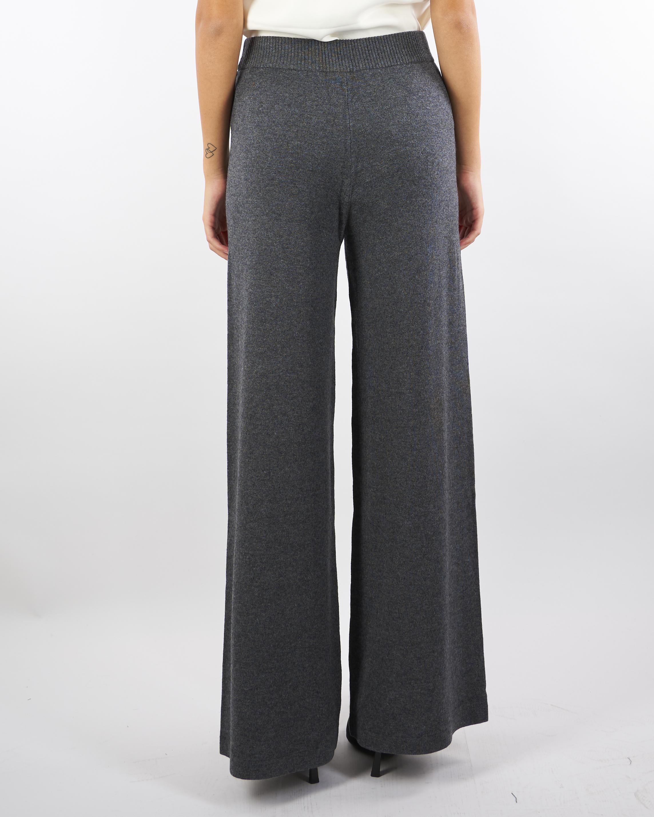 Pantaloni Antracite ampi in maglia ADAM 5 PENNY BLACK 