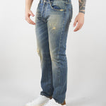 Jeand in Denim lavaggio sabbiato con rotture XJ3232 47 YES LONDON 