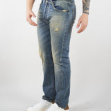 Jeand in Denim lavaggio sabbiato con rotture XJ3232 47 YES LONDON 