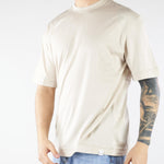 T-shirt Beige in jersey lucido F0134054 1420 PAOLO PECORA 