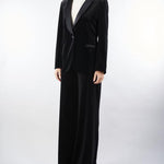 Pantalone Nero in velluto wide leg AT300 99 ATELIER LEGORA 