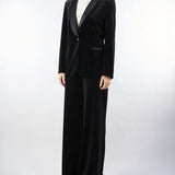 Pantalone Nero in velluto wide leg AT300 99 ATELIER LEGORA 