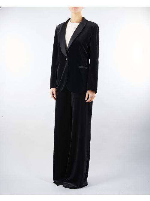Pantalone Nero in velluto wide leg AT300 99 ATELIER LEGORA 